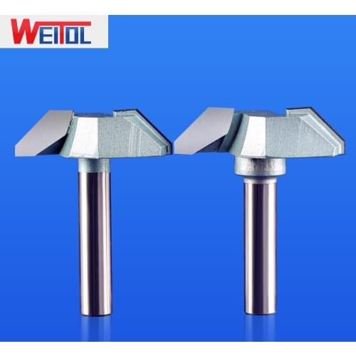 Weitol 1 pcs 1/2inch 12.7mm CNC flush trim bit for wood Flat Bottom V Shape Trimming Bit Tools Wood Cutter for PVC MDF