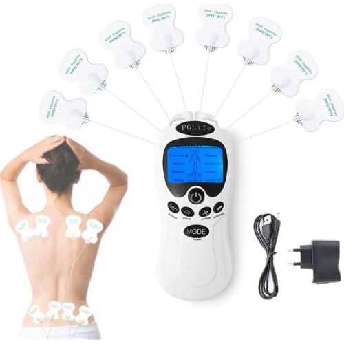 English Or Russian Dual Channels Physical Therapy Body Massage Tens Unit E-stim Electronic Pulse Muscle Stimulator Pain Relief