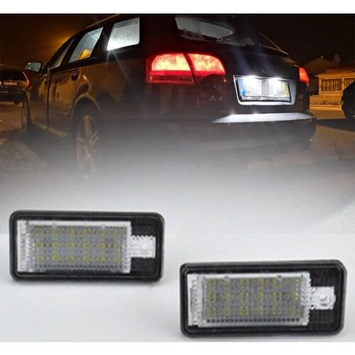 2x 18 LED License Number Plate Light Lamp For Audi A3 S3 A4 S4 B6 A6 S6 A8 S8 Q7