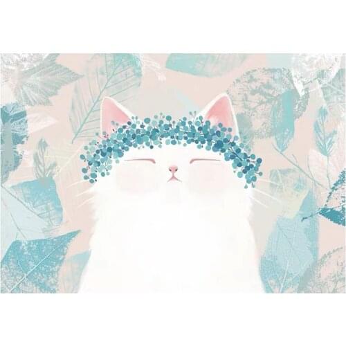 Custom Any Size 3D Photo Wallpaper Cartoon Cat Cute Murals Childrens Room Bedroom Living Room Background Mural Wallpaper 8D