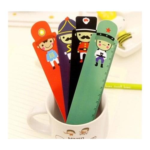 1pcs/lot NEW Cartoon Soldier Doll series Ruler bookmark 15 CM straight ruler