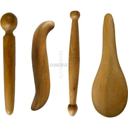 4 pieces of perfumed wood prickly ash wood acupoint stick massager acupoint pen meridian rebar universal foot massage cone
