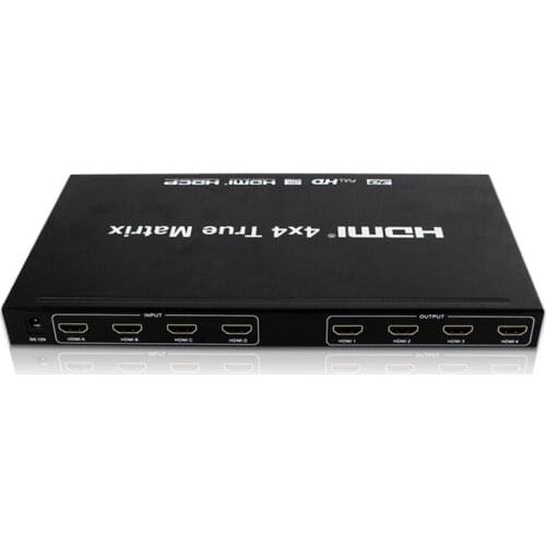 4x4 HDMI Matrix 4K HD 1080P HDMI Switch Splitter 4 Input 4 Output 3D True Matrix Video Converter for PS4 DVD PC To TV Monitor
