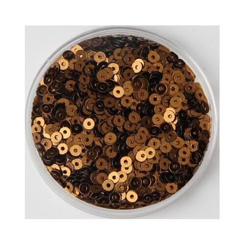 50g(12000pcs) 3mm Flat Round Loose Sequins Sewing Wedding Craft Children DIY Accessories Coffee Brown Confetti