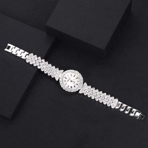 Accking Luxury AAA Zircon Elements CZ Crystal Bracelet Watch for Wedding Party Fashion Jewelry WOMEN ACCESSORY