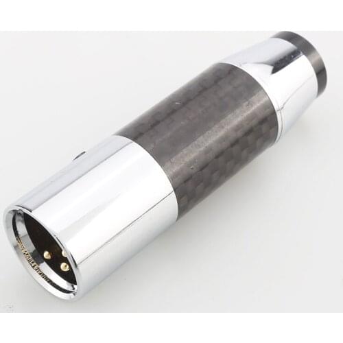 Audiocrast Gold plated Carbon fiber 4Poles XLR Carbon Fiber XLR 4 Pin Plug Headphone Connector adapter Microphone Mixer Amplifie