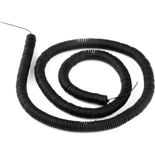 Black Hematite Natural Stone 6mm Beads Flat Round Rondelle Loose Beads For Handmade DIY Jewelry Making Bracelet Accessories