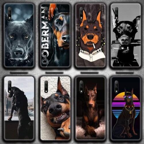 Animal Dachshund Doberman dog Phone Case for Huawei Honor 30 20 10 9 8 8x 8c v30 Lite view 7A pro