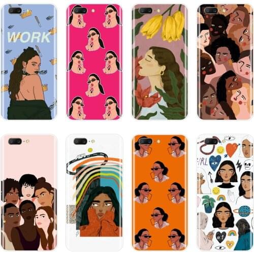 Phone Case For OnePlus 7 7 Pro 6 6T 5 5T 3 3T Silicone Black Girl Cool Fashion Back Cover For One Plus 3 3T 5 5T 6 6T 7 7 Pro