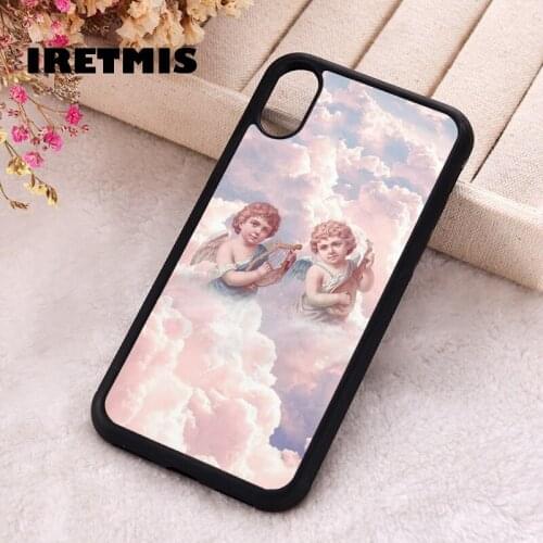 Iretmis 5 5S SE 2020 Phone Cover Case for iPhone 6 6S 7 8 Plus X Xs XR 11 12 Mini Pro Max Rubber Silicone Cute Baby Angel