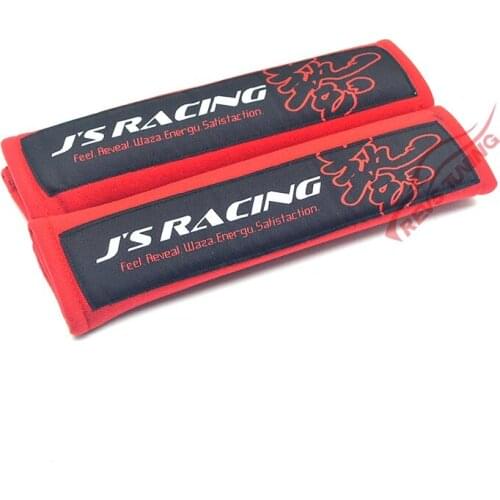 Length: 25cm 1Pair Soft Cotton Comfortable Racing Style Car Safety Seat Belt Shoulder Pads