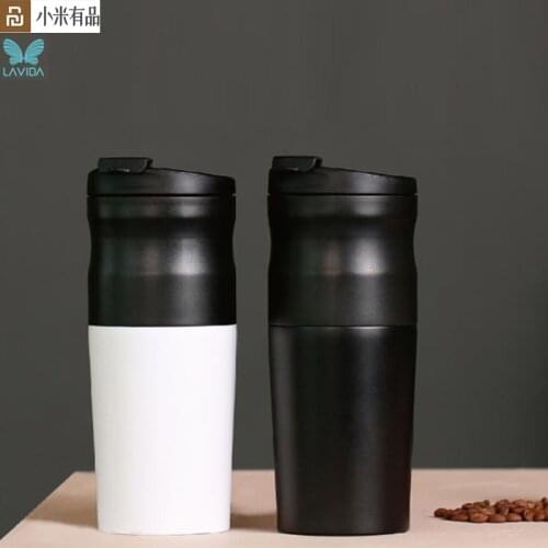 Youpin LAVIDA Electric Coffee Cup Stainless Steel 427ML Grinder Double layer filter Mini Kitchen Grinder Coffee Bean Grind Cafe