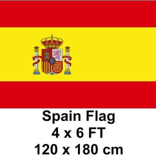 Spain Spanish Flag 120 x 180 cm 100D Polyester Flags And Banners National Flag Country Banner For Home Decoration