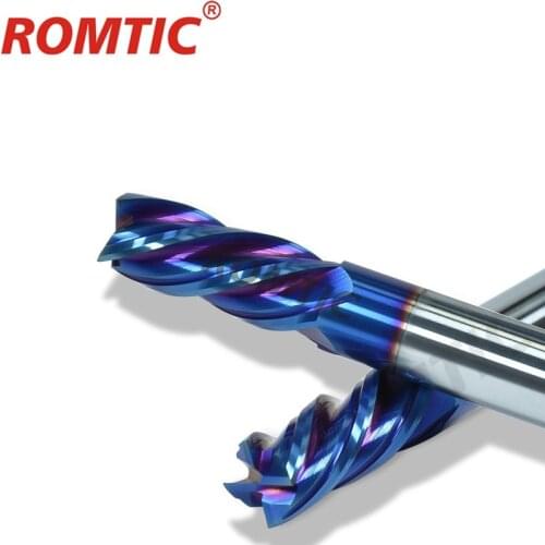 Milling Cutter Alloy Coating Tungsten Steel Tool Cnc Maching HRC70 Endmill ROMTIC Milling Cutter Kit Milling Machine Tools