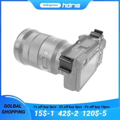 HDRiG Cold Shoe Relocation Mount For A6100/A6300/A6400/A6500/A6600 Double Cold Shoe Extension Mount For Microphone Monitor LCD