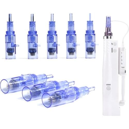 Derma pen Microneedle Cartridges needles with Syringe Tube For Mini Hydra Gun Mesotherapy Injector Auto Derma Stamp Pen