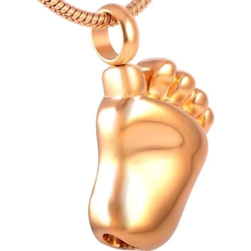 MJD8041 Lovely Baby Foot Cremation urn Jewelry Ashes Keepsake Memorial Pendant for LOVE one or PET (Pendant Only)