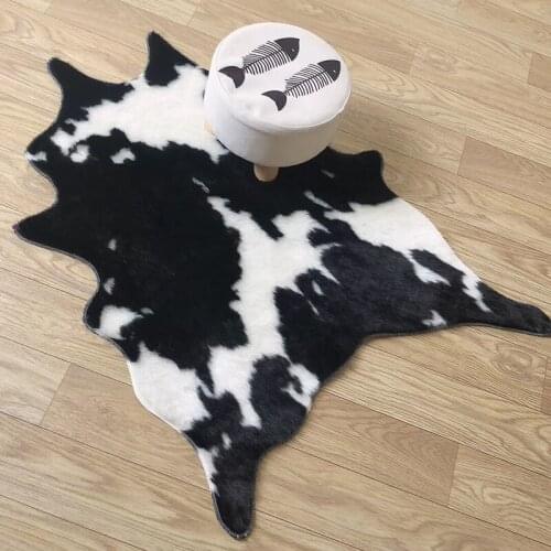 Simulation Cow Carpet Modern Style Irregular Rug for Bedroom Living Room Home Floor SCIE999