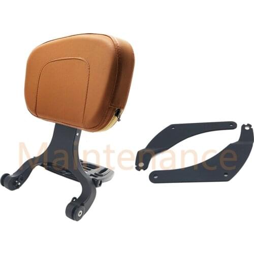 Motorcycle Multi-Purpose Driver & Passenger Backrest Brown For Harley FLSB Softail Sport Glide 2018-2021/FXLR Softail Low Rider