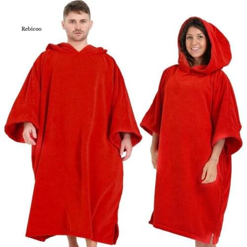 Men and Women Can Wear Bathrobes Candy Color Hooded Loose Nightgown Flannel Outdoor Casual Sweater New
