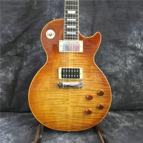 Wholesale custom shop Tiger Flame electric guitar, standard high-quality electric guitar, top flame maple