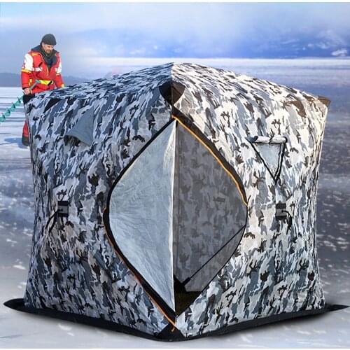 3-4 Person Use Winter Fishing Use Ice Fish Camping Tent Plus Cotton Outdoor Winter Fishing House