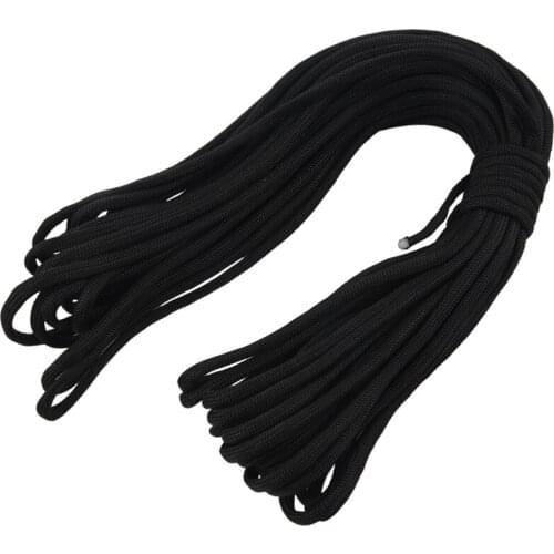 Paracord 550 Parachute Rope 7 Core Strand for Climbing Camping Buckle Rope Black 50FT