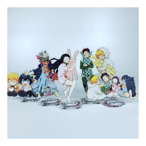 Anime Demon Slayer Kimetsu no Yaiba Cosplay Stand Figure Acrylic Kamado Tanjirou Cartoon Desk decoration model plate Gifts