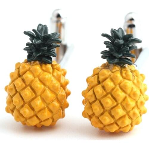 Pineapple style painted Cufflinks