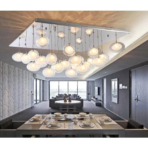 L 80CM Modern simple glass ball pendant lights personality bedroom living room villa egg creative pendant lamps ZA