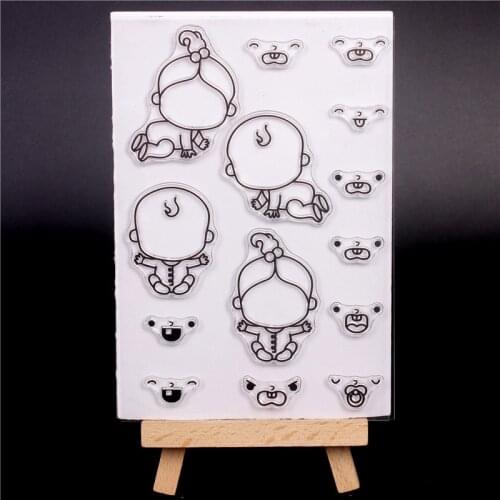 Cute Transparent Clear Silicone Stamps For DIY Scrapbooking Card Making Diy Photo Decorative Baby Expression Stempel