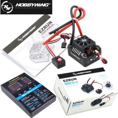 Hobbywing EZRUN Max10 120A 2-4S Waterproof Brushless ESC Speed Controller 6V/7.4V BEC Output For 1:10 RC Car Truck Monster SCTs