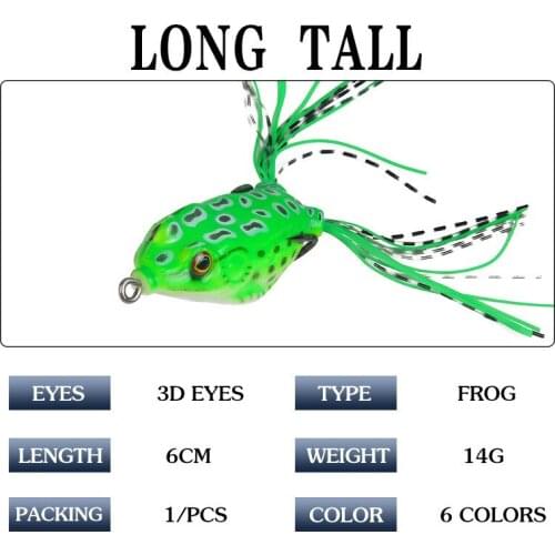 1Pcs 6cm/14g Lifelike Artifical Plastic Frog Soft Bait Wobblers Crankbait For River Fishing Tackle Pecsa Isca