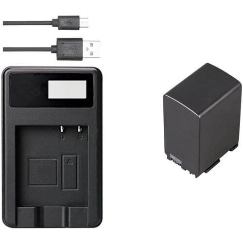 BP-827 BP827 BP-819 BP-807 BP-809 BP-808 Battery+USB Charger for Canon VIXIA HF S21,XA10 HF100E HG20 HG21 HF11 HG30 HFS10 HFS100