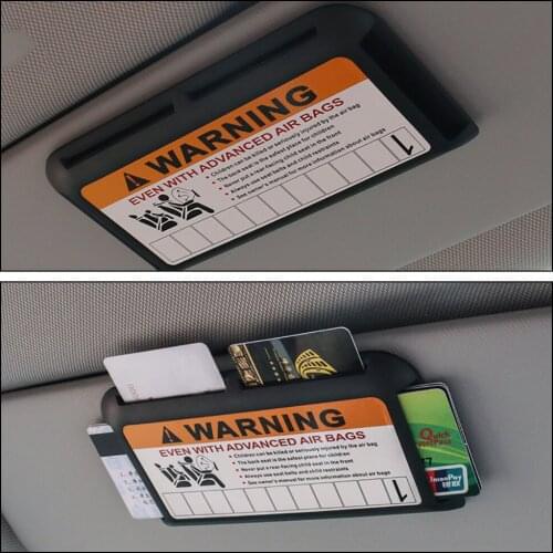 Car Sun Visor Card Holder Car Accessories Card Storage Car Card Slot Multi-function Storage Box Glasses Clip Car Styling