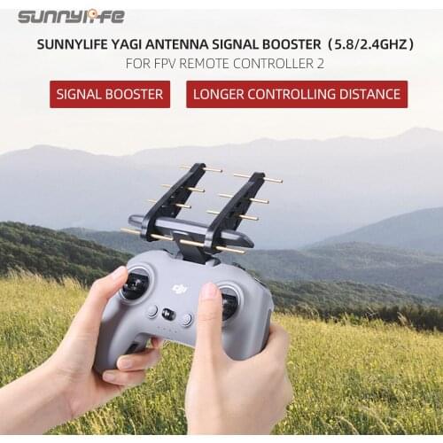 Sunnylife 1 Pair Yagi 5.8Ghz/2.4Ghz Yagi Antenna Signal Booster Soft Silicone for DJI FPV Remote Controller 2