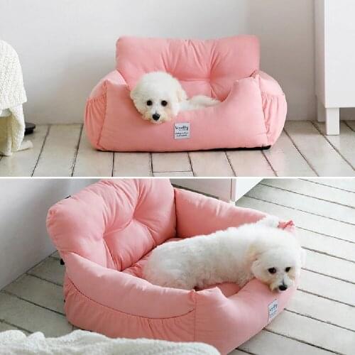 Dog Car Seat Bed With Safety Belt Sofa Travel Dog Car Seats Cover For Small Medium Dogs Puppy Front/Back Seat Pad Pet Products