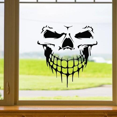 Halloween Scary Skull Sticker Horror Wall Window Festival Decorative Decal Vinyl Car Stickers Decoration For Trucks Motorcycle