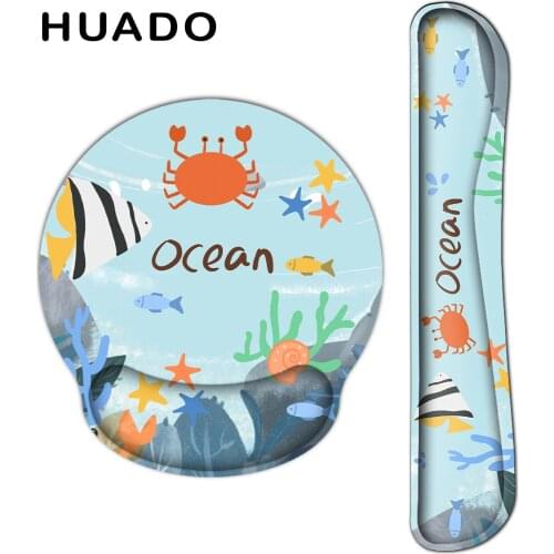 Mouse Pad with Wrist Rest Comfortable Soft Non Slip Rubber Base Keyboard Pad Ergonomic Design for Office/Home/Gamer