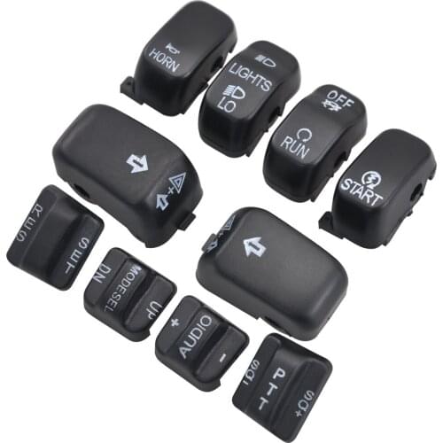 Motorcycle Hand Control Switch Button Caps Cover For Harley Ultra Classic Electra Road Glide Softail Dyna 1996-2013