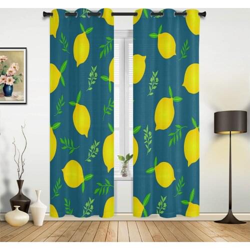 Summer Fruit Lemon Window Curtains kids bedroom decor Curtain Home Decor Kitchen Decor Curtain Panels