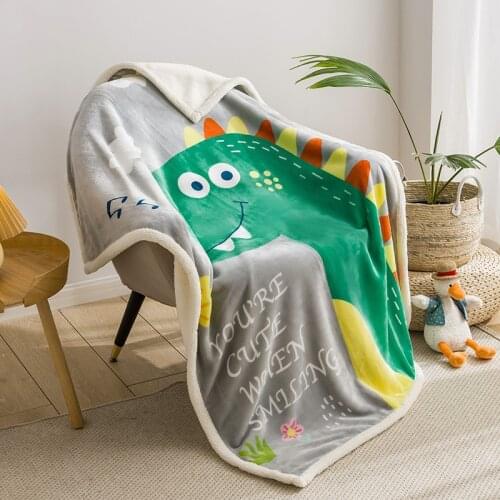 Summer children Raschel blanket double thick cartoon blanket baby blanket kids nap blanket