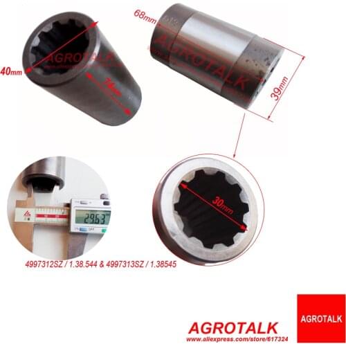 Set of drive shaft sleeve (front and intermediate) for YTO 904 tractor , part number:4997312SZ/1.38.544 & 4997313SZ/1.38545