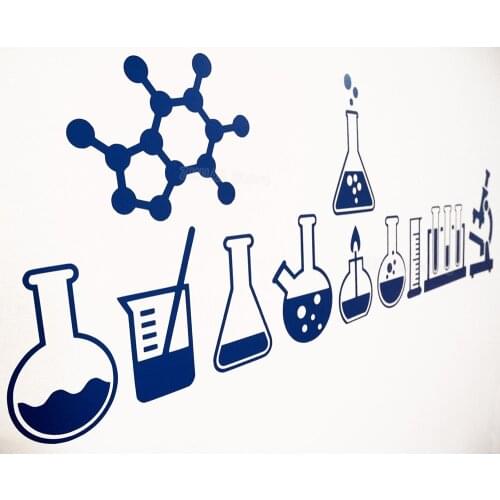 Science Wall Sticker Waterproof Lab Decor Science is Cool Vinyl Decals Mural Geek Wall Art Decal Bedroom Chemistry Poster Z295