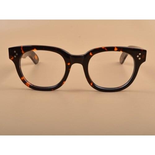 ZOLMAN Optical Glasses Frame men women Johnny Depp Eyeglasses Acetate glasses Frame Transparent lens Vintage Top Quality 083-1