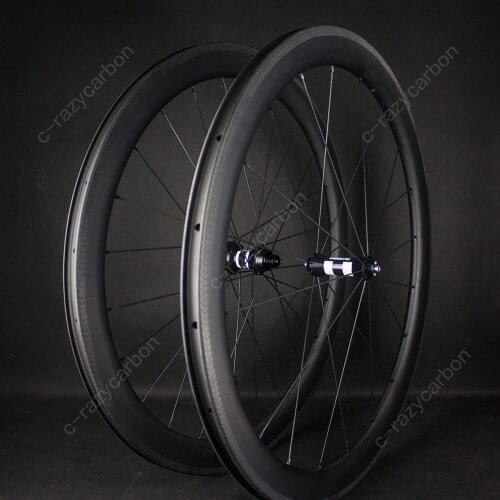 FIERCE Carbon Road Bicycle Wheels 80mm Depth Time Trial/Triathlon 700C 350 DT /240 DT and Flat Spokes Showstopper Brake Track