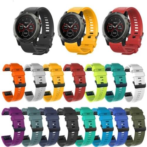 Suitable for Garmin Fenix soft silicone Garmin Fenix 5, 5S, 5x, 20-22mm wide Garmin watch sport belt replacement weristband