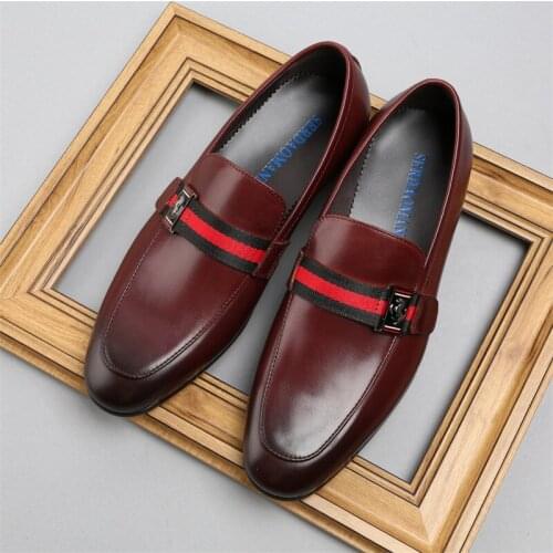 Casual leather shoes for men, leather breathable, lazy soft surface, cowhide mens shoes, loafers for men, one pedal