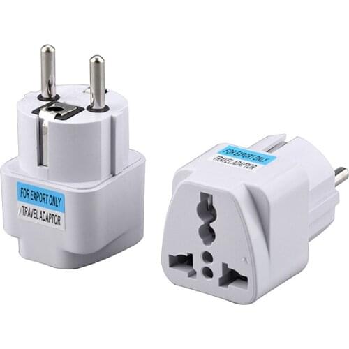 EU Converter Socket 10A AC 250V EU Plug Travel Socket Power RU ES US Conversion Europe Power Plug Outlet Adapter