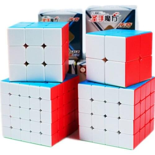 Shengshou Legend 2x2 3x3 4x4 5x5 Stickerless Magic Cube Game Professional Puzzle Rotating Smooth Cubos Magicos Toys for Children